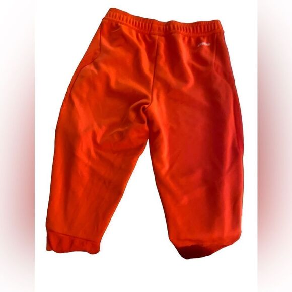 Boys Adidas sweatpants Med. Red with blue & white logo stripe - Picture 5 of 10